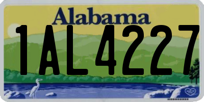 AL license plate 1AL4227