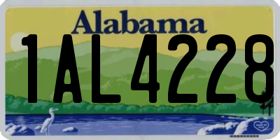 AL license plate 1AL4228