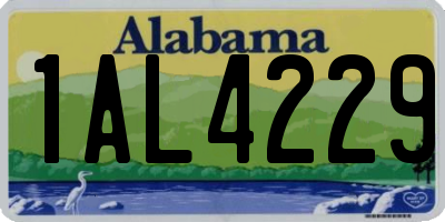 AL license plate 1AL4229