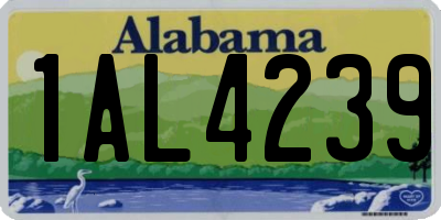 AL license plate 1AL4239