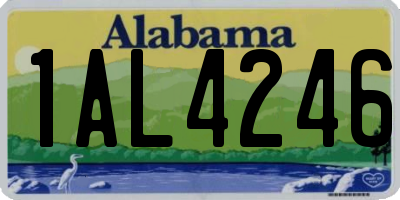 AL license plate 1AL4246