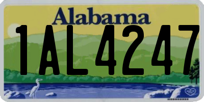 AL license plate 1AL4247