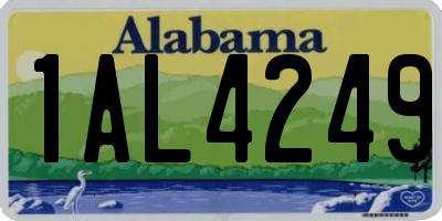 AL license plate 1AL4249