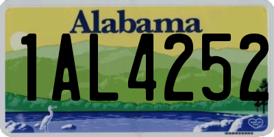 AL license plate 1AL4252