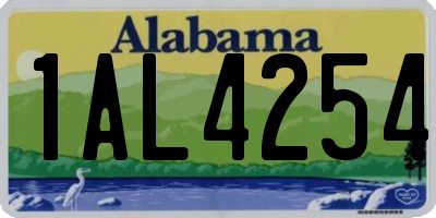 AL license plate 1AL4254