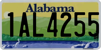 AL license plate 1AL4255