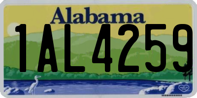 AL license plate 1AL4259