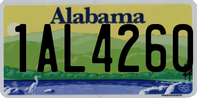 AL license plate 1AL4260