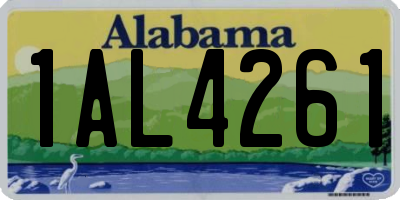 AL license plate 1AL4261