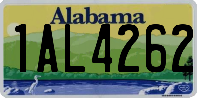 AL license plate 1AL4262