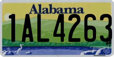 AL license plate 1AL4263
