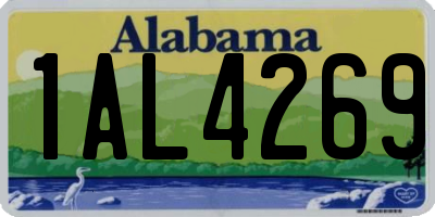 AL license plate 1AL4269