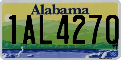 AL license plate 1AL4270