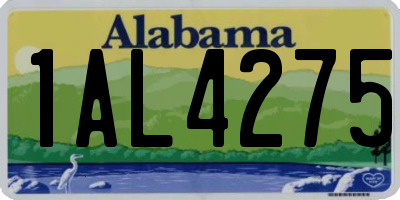 AL license plate 1AL4275