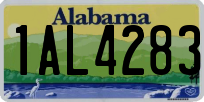 AL license plate 1AL4283