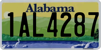 AL license plate 1AL4287