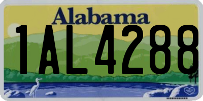 AL license plate 1AL4288