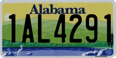 AL license plate 1AL4291