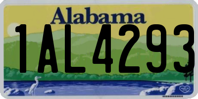 AL license plate 1AL4293