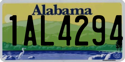 AL license plate 1AL4294