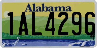 AL license plate 1AL4296