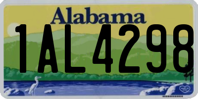 AL license plate 1AL4298