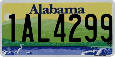 AL license plate 1AL4299