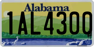 AL license plate 1AL4300