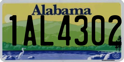 AL license plate 1AL4302