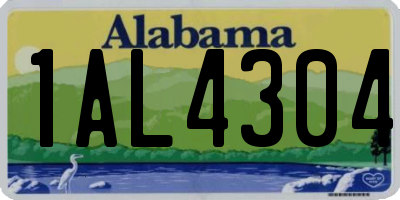 AL license plate 1AL4304