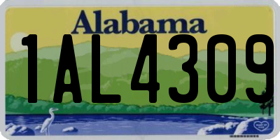 AL license plate 1AL4309