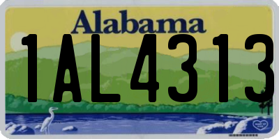 AL license plate 1AL4313