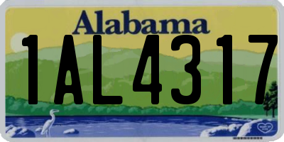 AL license plate 1AL4317