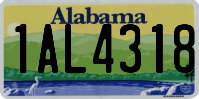 AL license plate 1AL4318