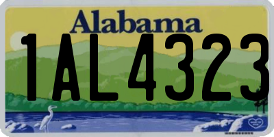 AL license plate 1AL4323