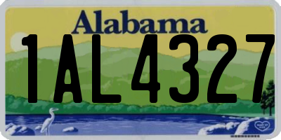 AL license plate 1AL4327