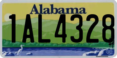 AL license plate 1AL4328