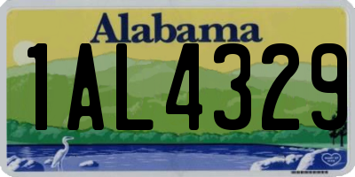 AL license plate 1AL4329