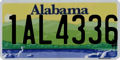 AL license plate 1AL4336