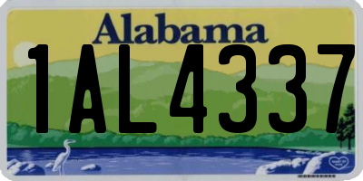 AL license plate 1AL4337