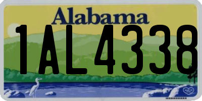 AL license plate 1AL4338