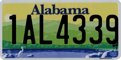 AL license plate 1AL4339
