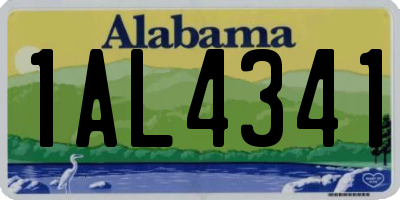 AL license plate 1AL4341