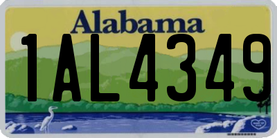 AL license plate 1AL4349