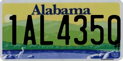AL license plate 1AL4350