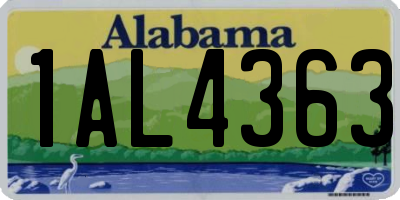 AL license plate 1AL4363