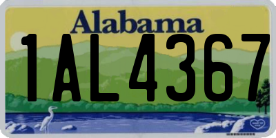 AL license plate 1AL4367