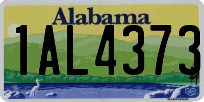 AL license plate 1AL4373