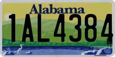 AL license plate 1AL4384