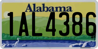 AL license plate 1AL4386